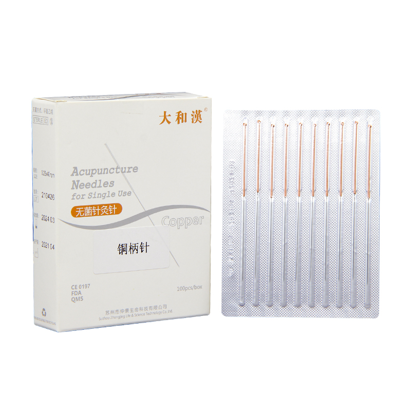 Export to Japa 100 Pcs Copper Handle Acupuncture Needle with